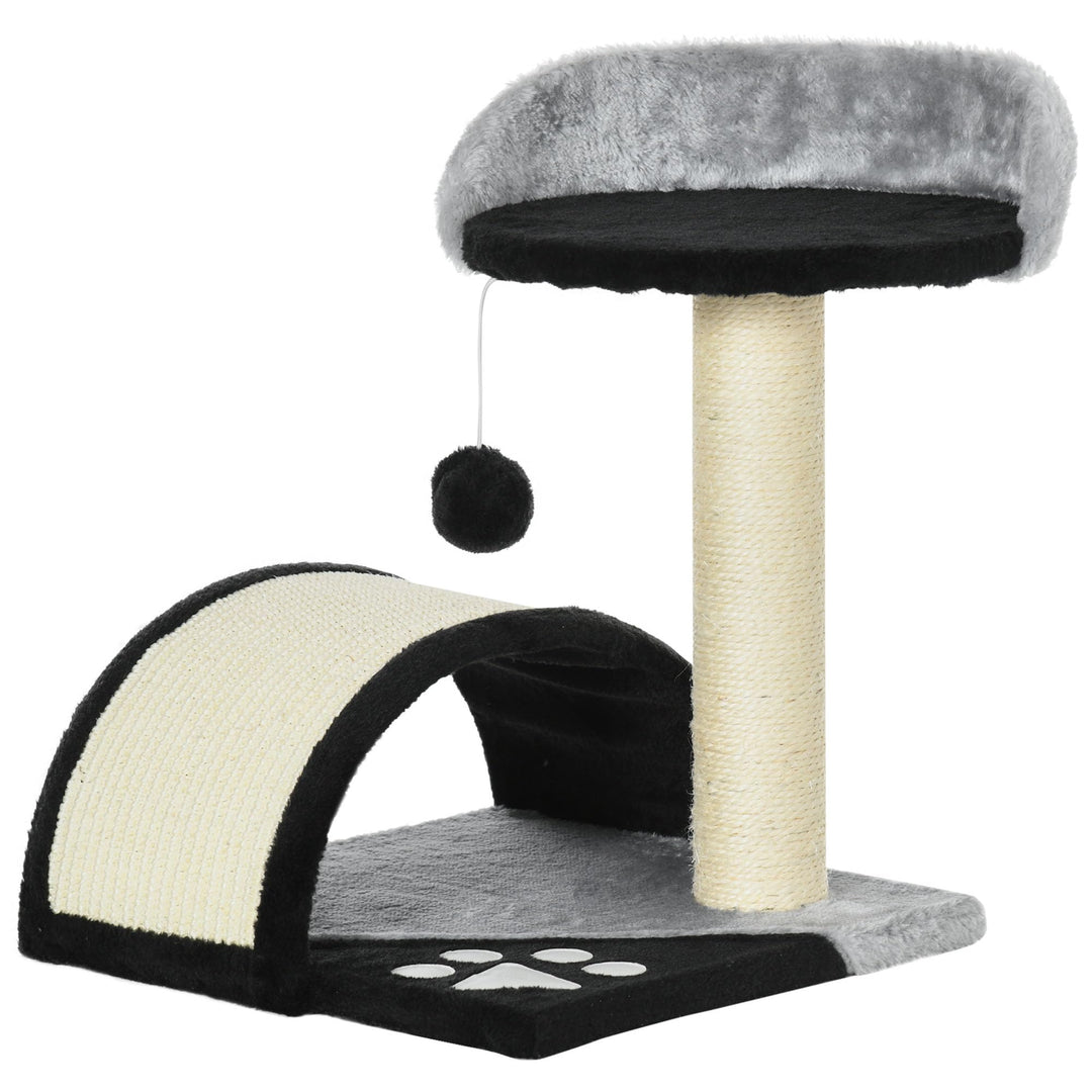 PawHut Kratzbaum 46 cm Kleiner Katzenturm mit Höhle, Spielball, Sisal-Seil, erhöhter Plattform, Katz