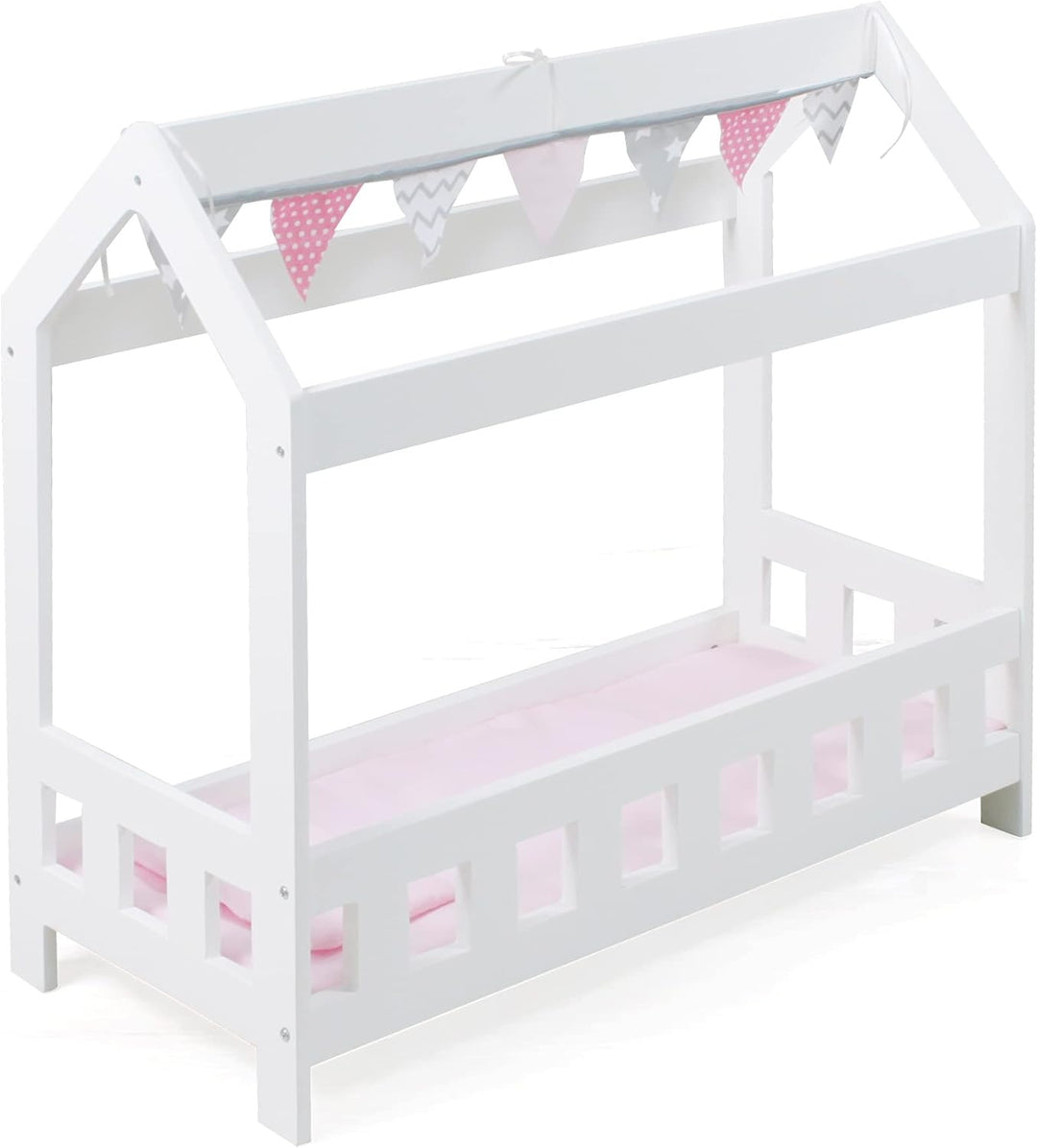 Bayer Chic 2000 507-95 Puppenbett, Cabin-Bett, Puppenmöbel in Stars grau, 56 x 25 x 54 cm, 507-95