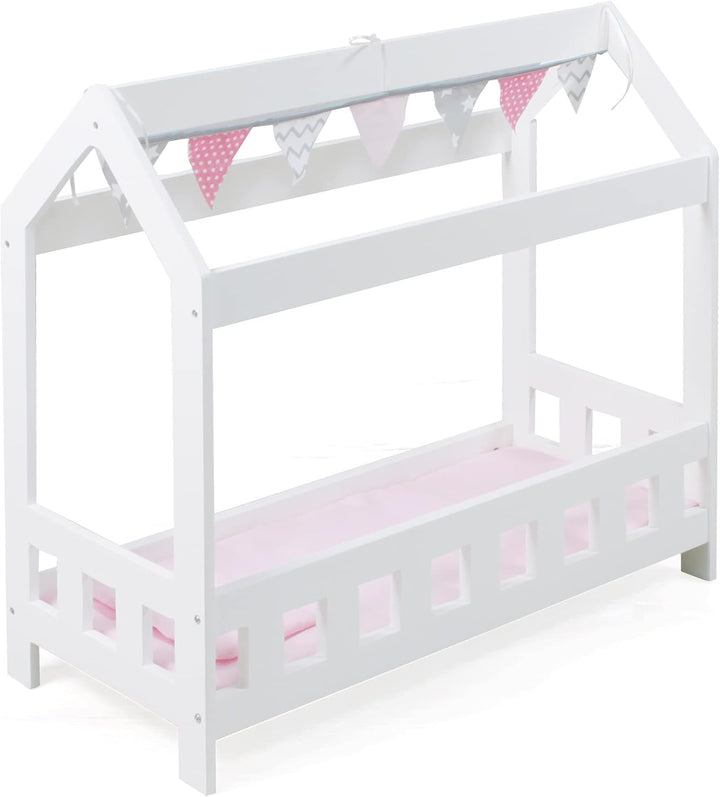 Bayer Chic 2000 507-95 Puppenbett, Cabin-Bett, Puppenmöbel in Stars grau, 56 x 25 x 54 cm, 507-95