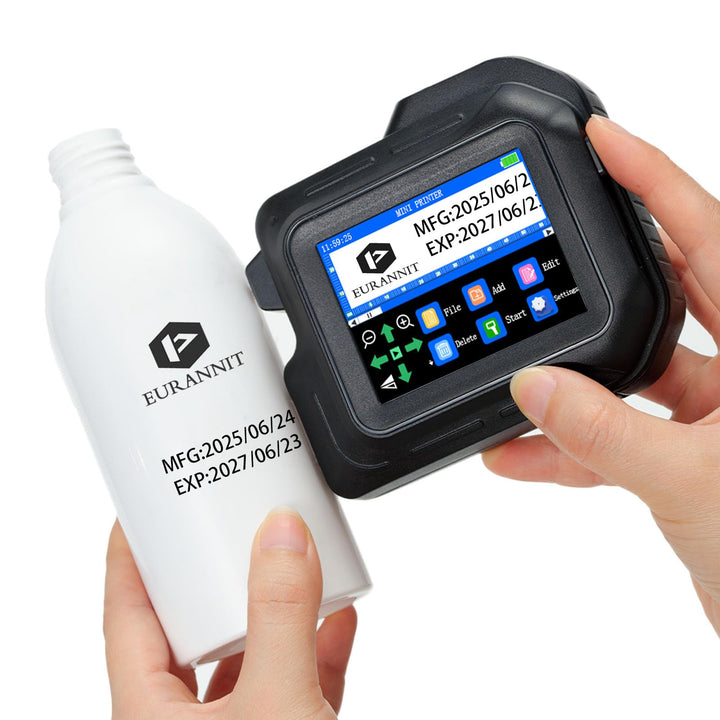 Tragbarer Mini-Tintenstrahldrucker E98 – grosser 2,8-Zoll-Touchscreen und vollständig geschlossenes