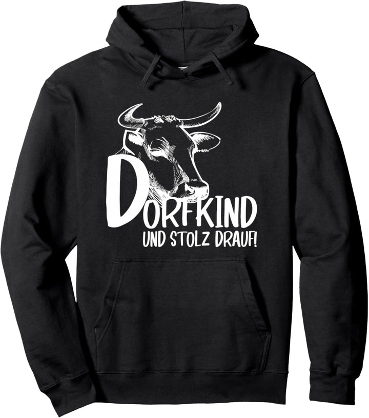 Dorfkind & Stolz drauf Dorfkinder Landwirt Rind Bauernhof Pullover Hoodie