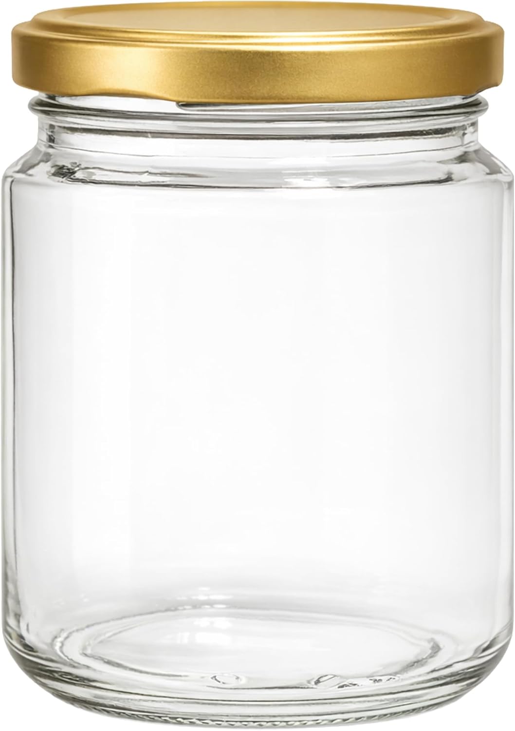 Vitrea 100x Marmeladengläser 275 ml - mit Deckel Gold TO 66 - Einmachgläser zum befüllen mit Schraub