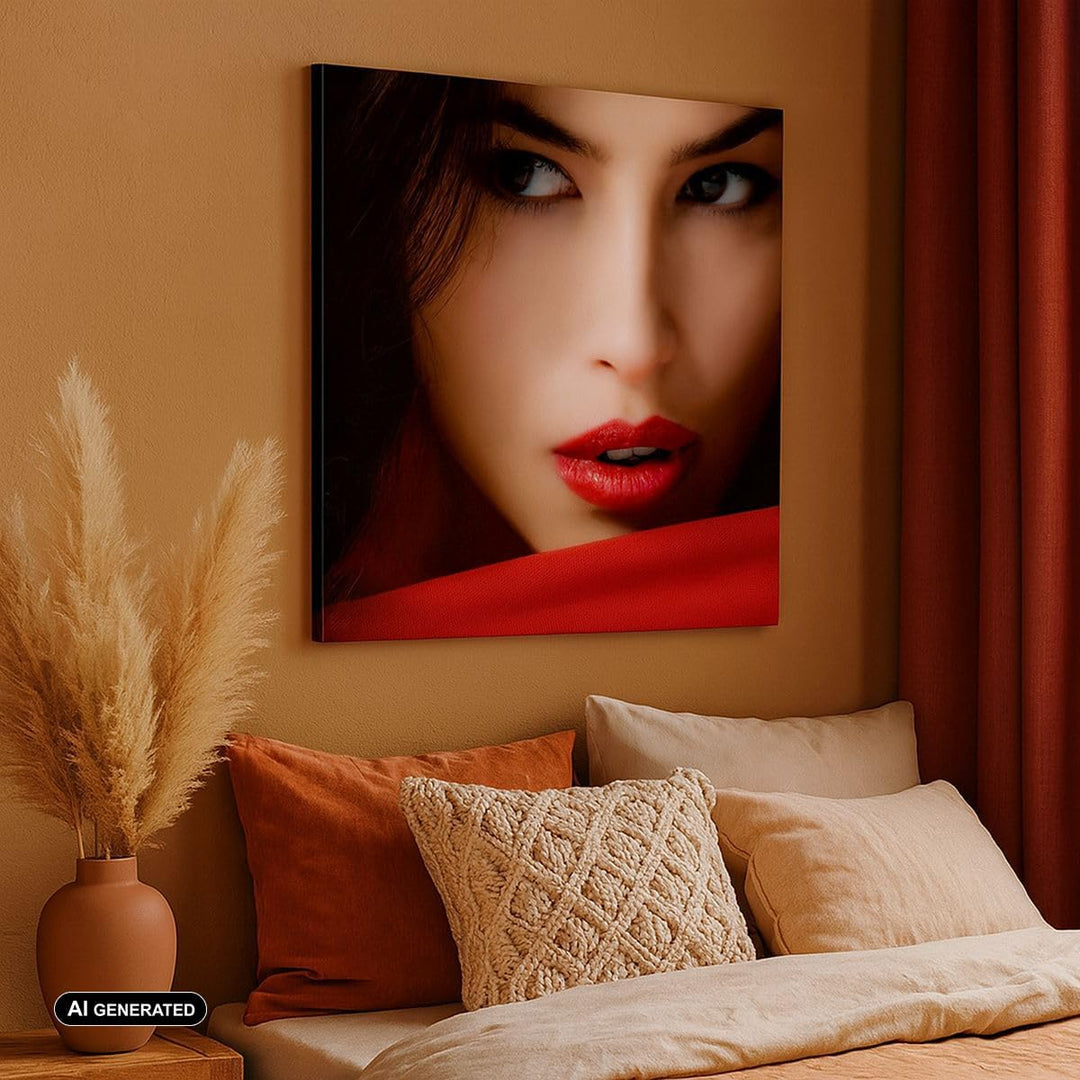 Bilder auf Leinwand Schönheit brünette eleganc mädchen Leinwandbild 60x60cm Wandbilder Dekoration Wo