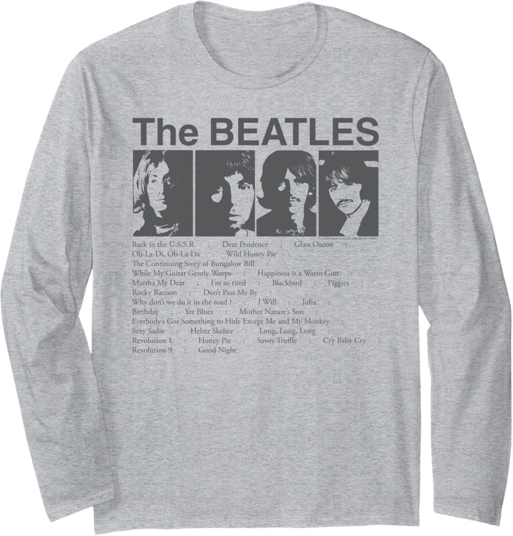 The Beatles Langarmshirt mit Songliste Langarmshirt