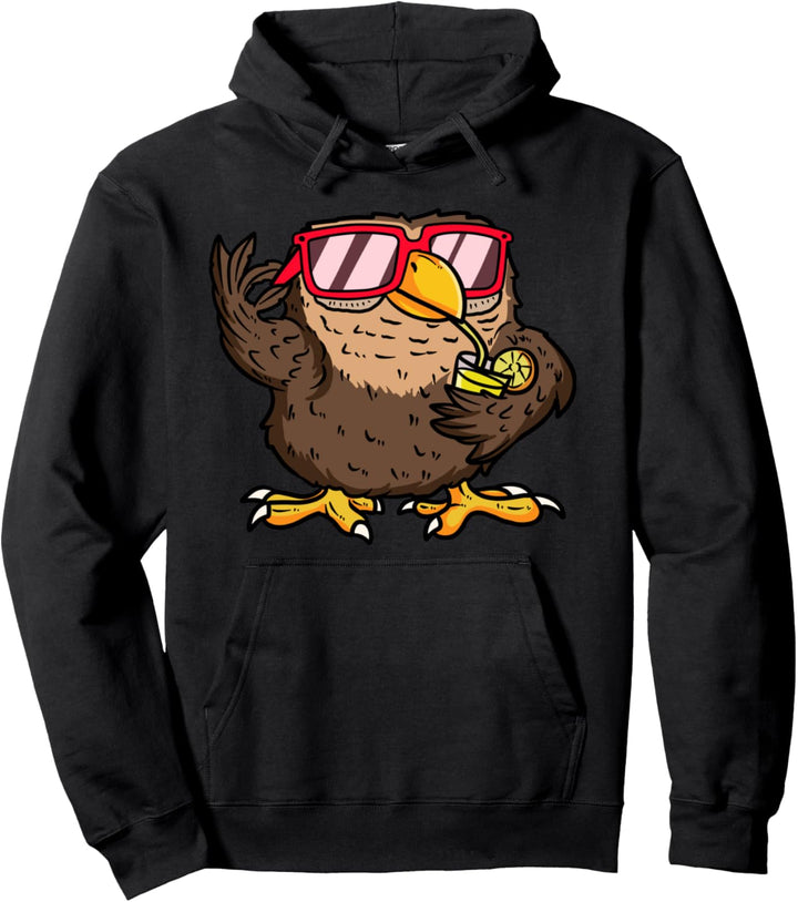 Eule Sommer urlaub cocktail meer cool Pullover Hoodie