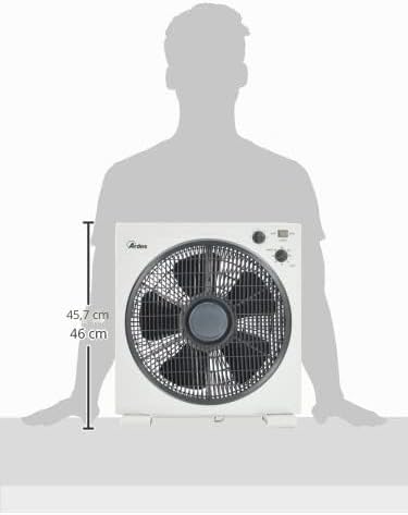ARDES - Tragbarer quadratischer Tisch- oder Bodenventilator mit 5 Flügeln und 3 Intensitätsstufen, 3