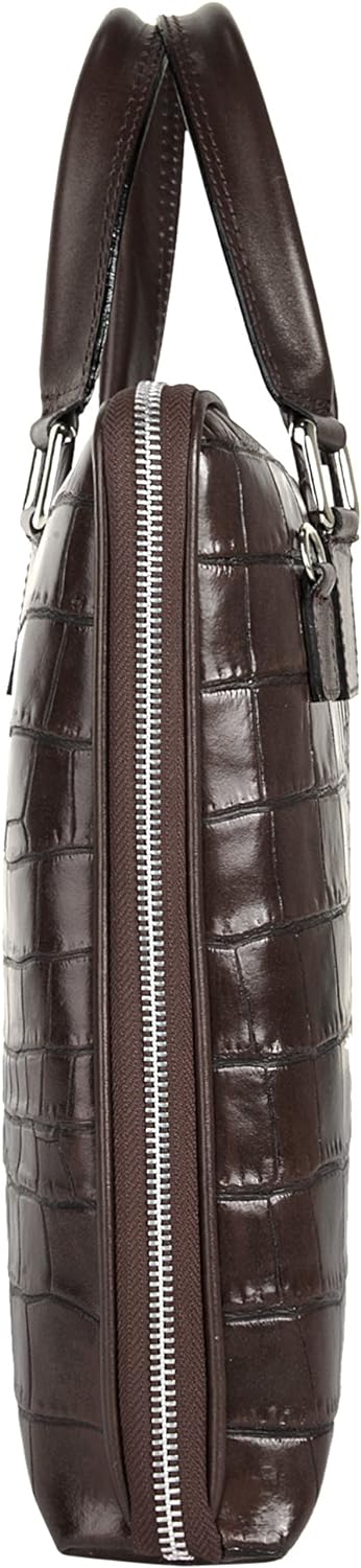 BAGAN Aktentasche echt Leder dunkelbraun Damen - 017742