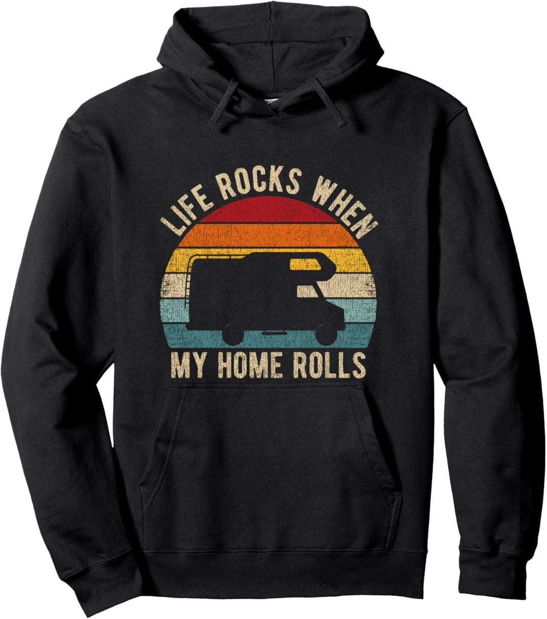 Lustiges Retro Camper Wohnmobil Pullover Hoodie