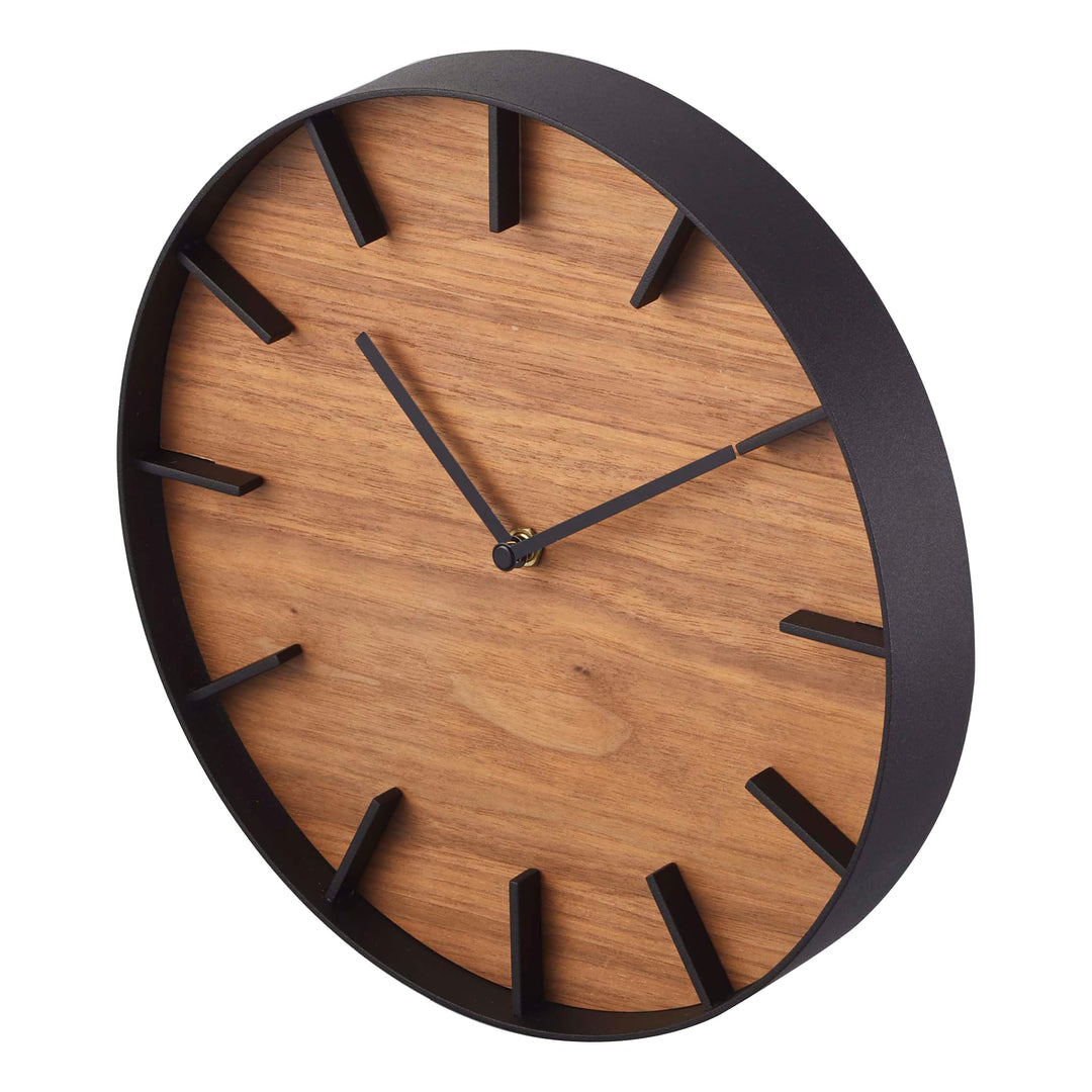Wall clock - Rin - brown Schwarz Single, Schwarz Single