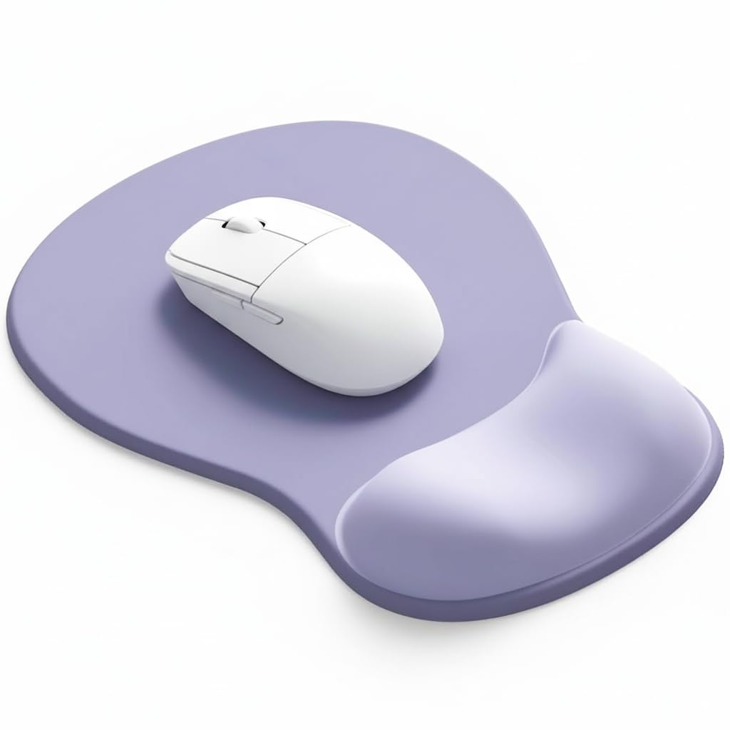 Mauspad mit Gelkissen,Ergonomisches Mousepad mit handauflage mit weichem Gelpolster,rutschfester Bas