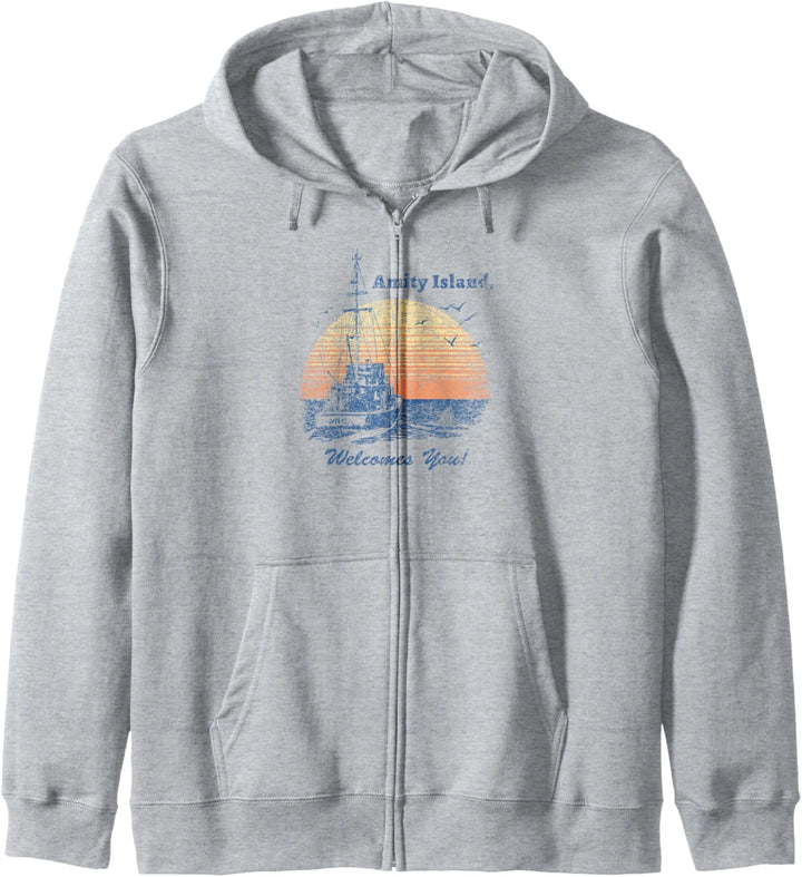 Jaws Jahrgang Amity Island Kapuzenjacke
