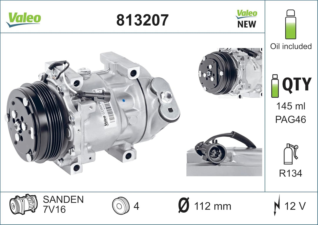 VALEO Neuteil Kompressor Klimaanlage 813207