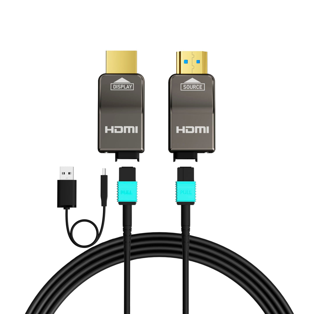 RUIPRO 8K HDMI 2.1 Kabel mit abnehmbarem Stecker aus reiner Glasfaser, 6 m, armiert, Ultra High Spee
