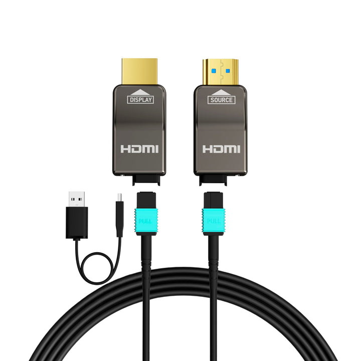RUIPRO 8K HDMI 2.1 Kabel mit abnehmbarem Stecker aus reiner Glasfaser, 6 m, armiert, Ultra High Spee