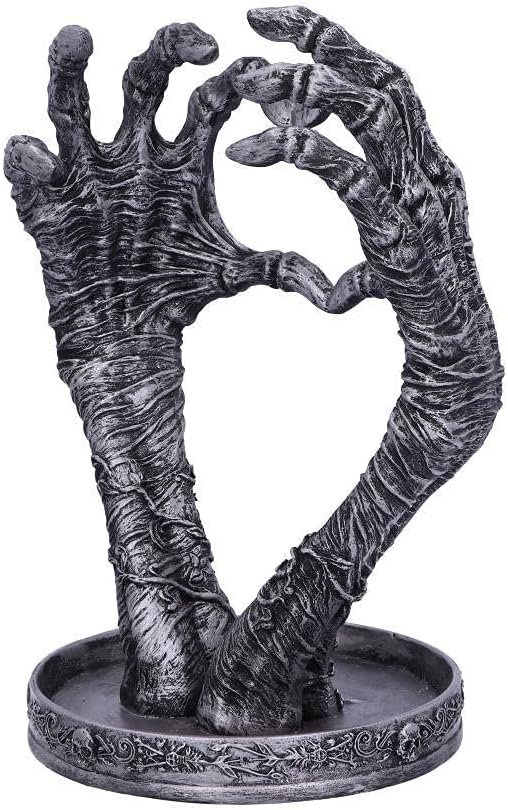 Nemesis Now Gothic Mummified Love Heart Hands Schmuckhalter für Schmuck, 22 cm, silberfarben