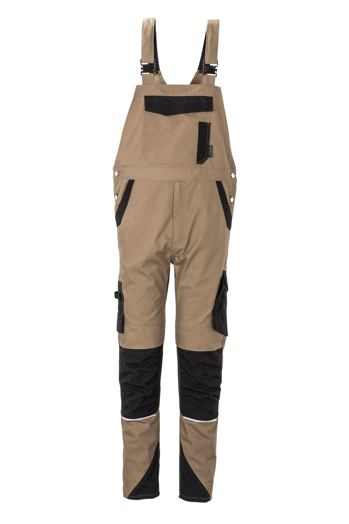 Planam Norit Herren Latzhose in vielen Farben und Allen Grössen 58 sand/schwarz, 58 sand/schwarz
