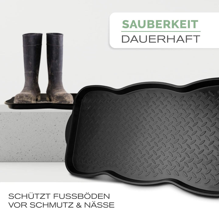 Entrando Schuhabtropfschale 74x37 cm 1 Stück – Tropfschale für nasse Schuhe, Flur & Wohnung – rutsch