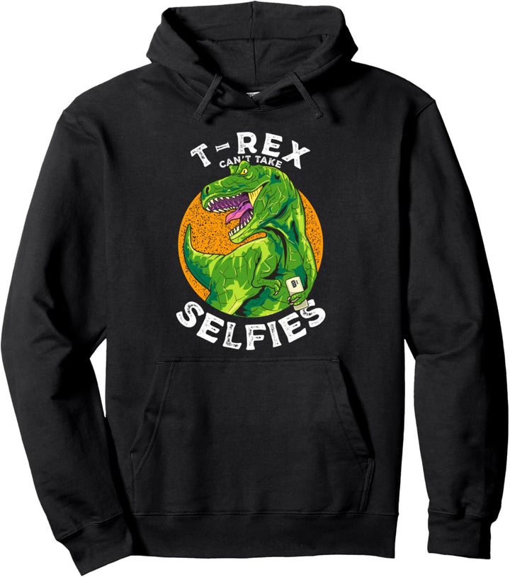 T-Rex kann keine Selfies machen! Lustiger Dino Pullover Hoodie