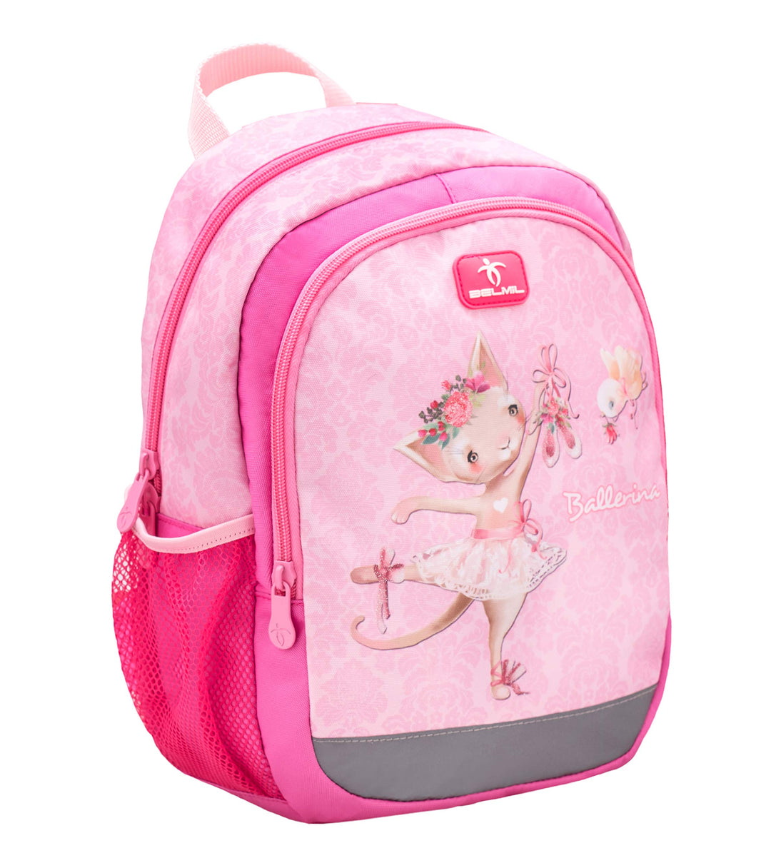 Belmil Kindergartenrucksack mit Brustgurt und Namensschild für 3-6 Jährige/Mädchen / 12 L/Krippenruc