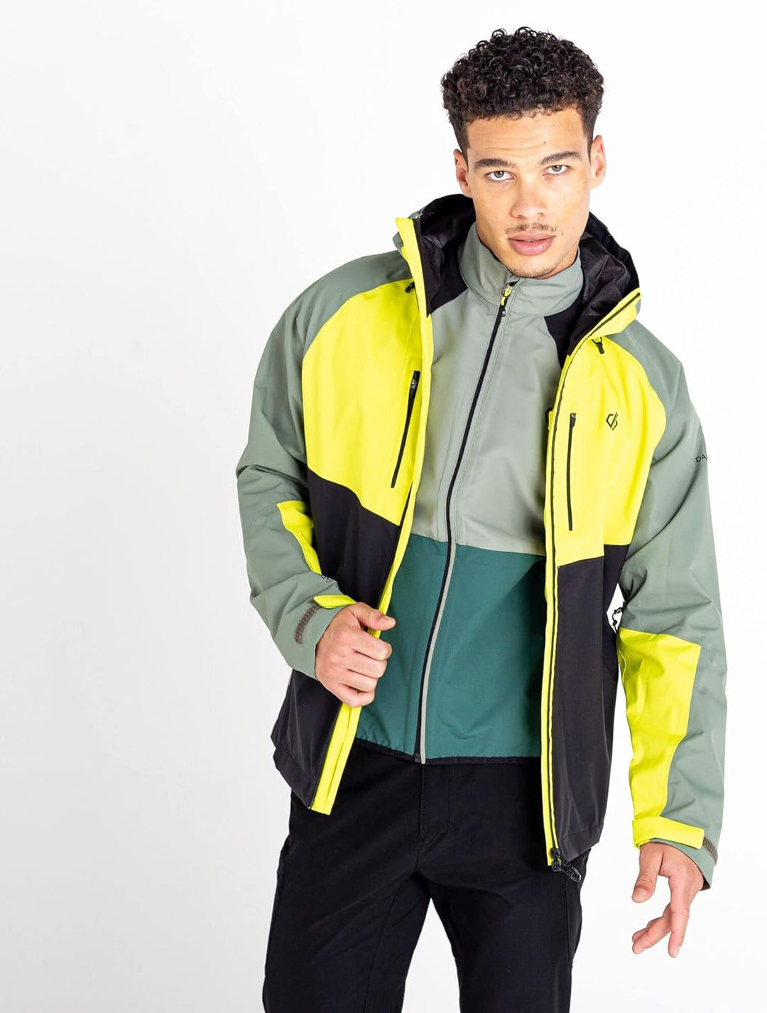 Dare2b Herren Soaring Ii Jacket Jacken, M Agave Green / Neon Spring / Black
