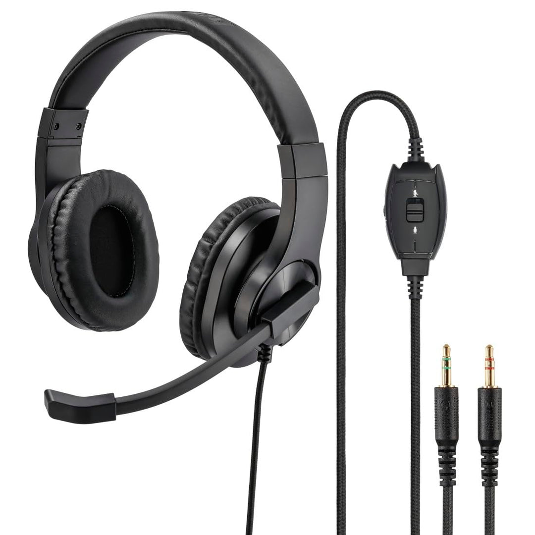 Hama PC Headset, Over Ear Kopfhörer mit Mikrofon (Headset mit Lautstärkenregler und verstellbarem Mi