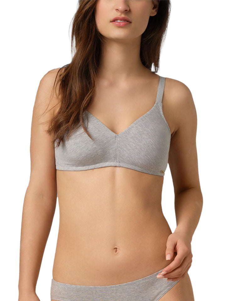 Comazo Earth Damen Soft BH ohne Bügel 1732764, 70A Grau-melange