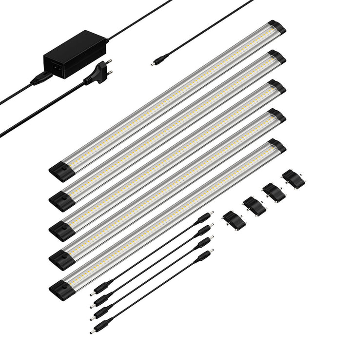 Parlat LED Unterbau-Leuchte SIRIS, flach, je 50cm, je 531lm, warm-weiss, 5er Set Lichtfarbe: Warmwei