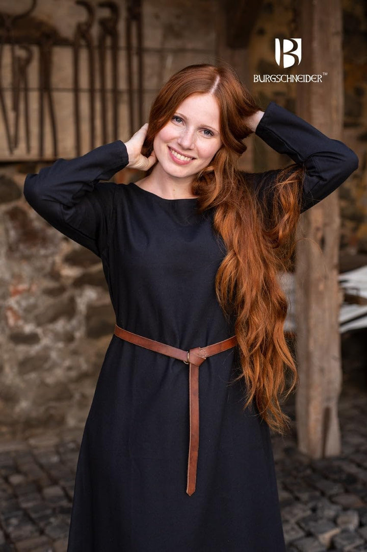 Burgschneider Mittelalter Unterkleid Freya - Schwarz L, M