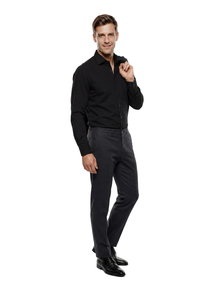 Marvelis Modern Fit Hemd Langarm mit Brusttasche Popeline weiss 43 Schwarz 68, 43 Schwarz 68