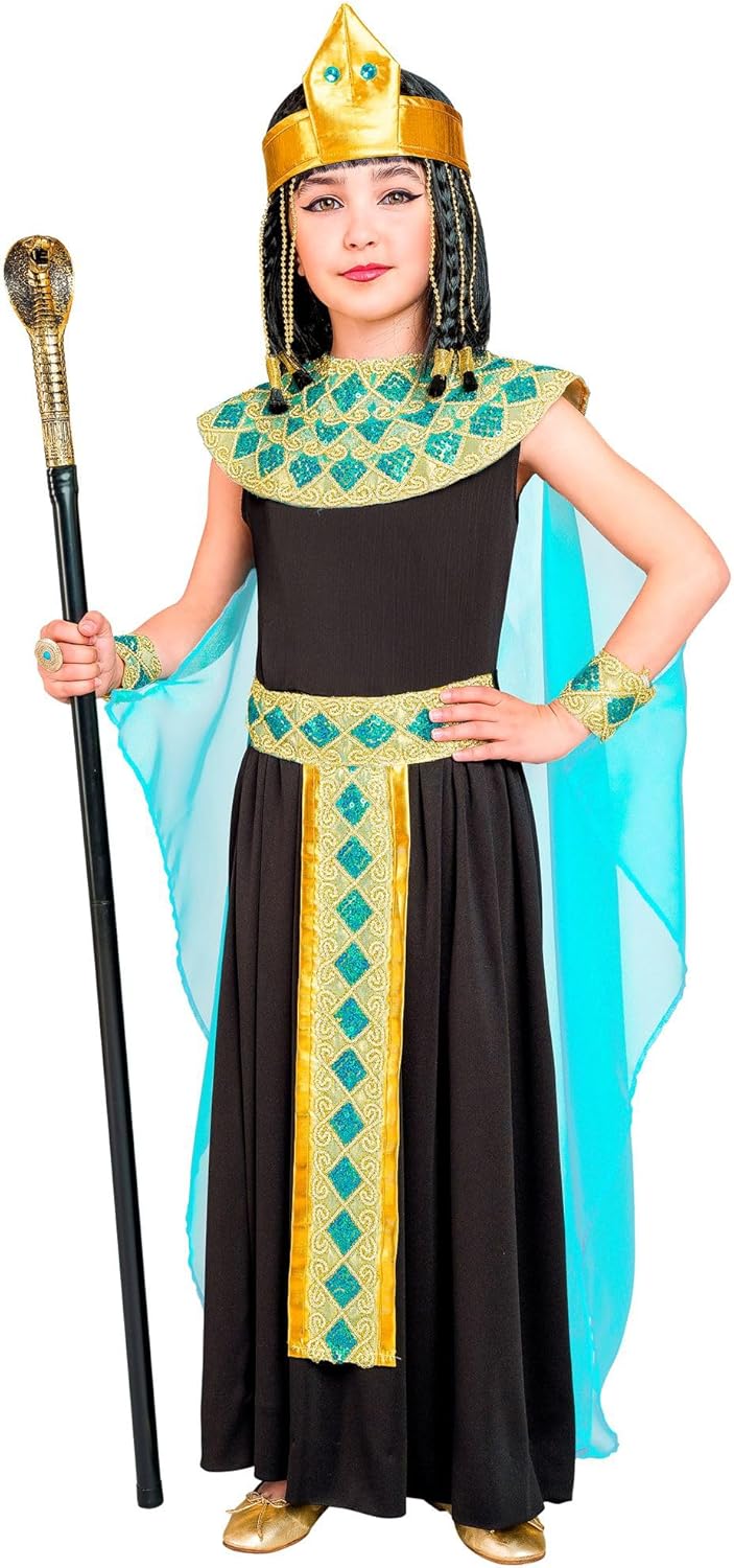 W WIDMANN MILANO Party Fashion - Cleopatra Kostüm Mädchen | Ägyptische Königin Verkleidung im Antike