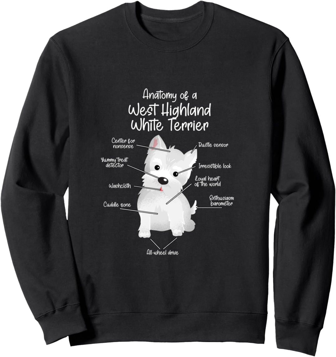 Anatomie eines West Highland White Terriers | Westie Dogs Sweatshirt