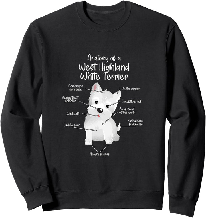 Anatomie eines West Highland White Terriers | Westie Dogs Sweatshirt