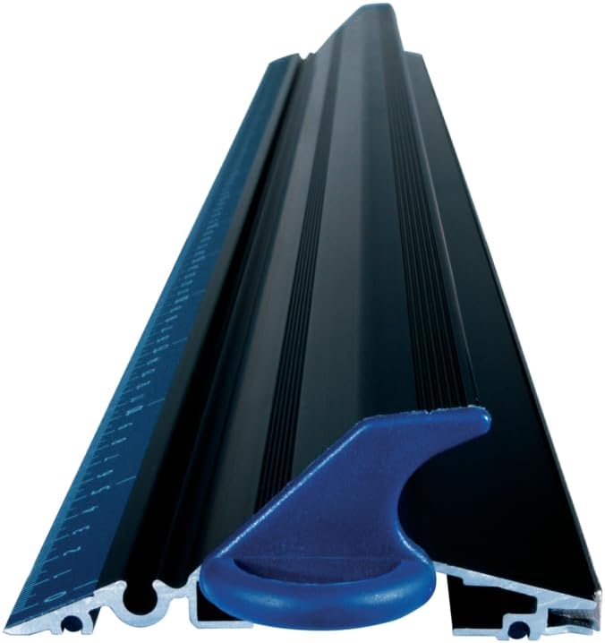 Maped M178100 - Schneidlineal Quadra, 100 cm aus Aluminium, schwarz