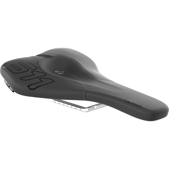 SQlab 611 Ergowave CrMo, MTB Tech & Trail Fahrradsattel Schwarz 12 cm Einfarbig, Schwarz 12 cm Einfa