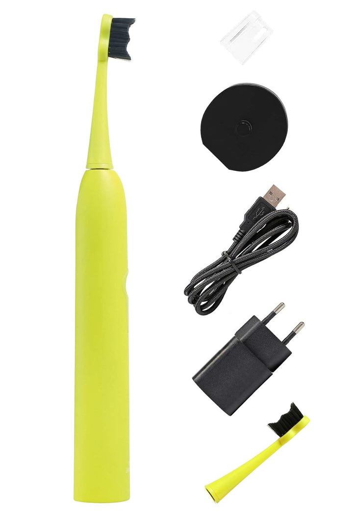 Sonic Black Whitening II Schallzahnbürste Yellow, Elektrische Zahnbürste, mit Timer, Aktivkohle ACP