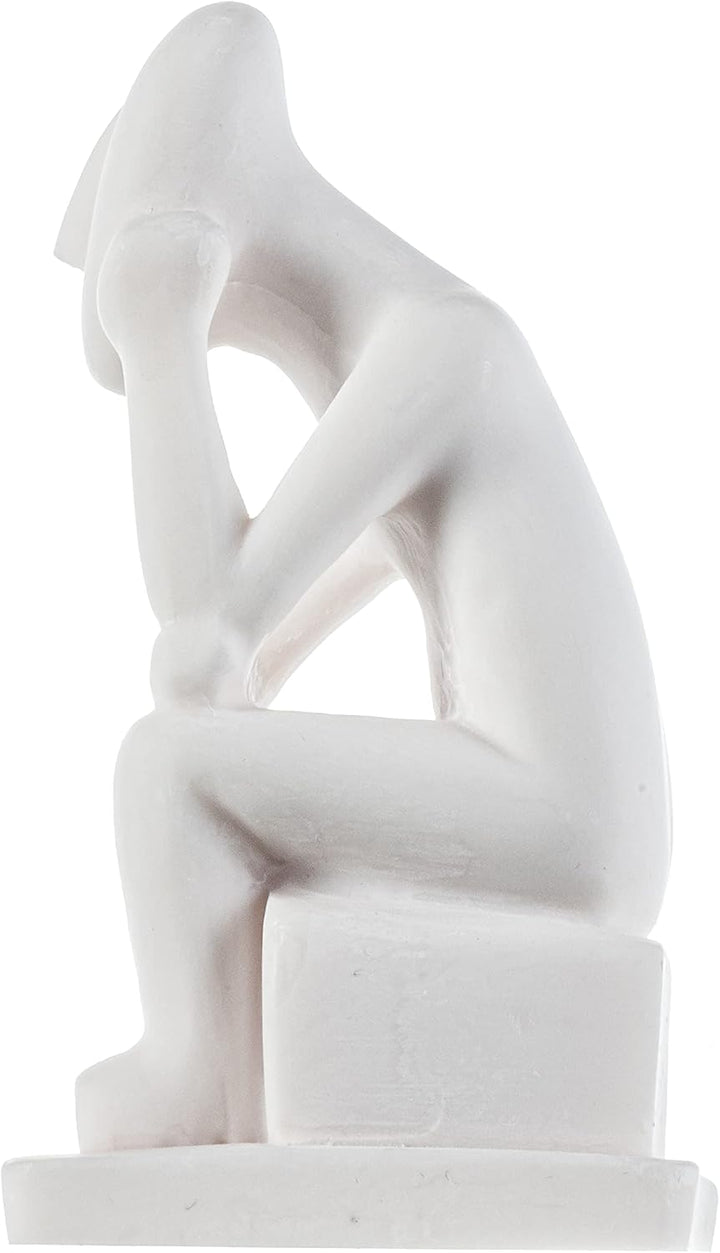 Kykladenkunst Denker Kykladen Männliches Idol Alabaster Statue Handgemachte Skulptur 15.7 cm