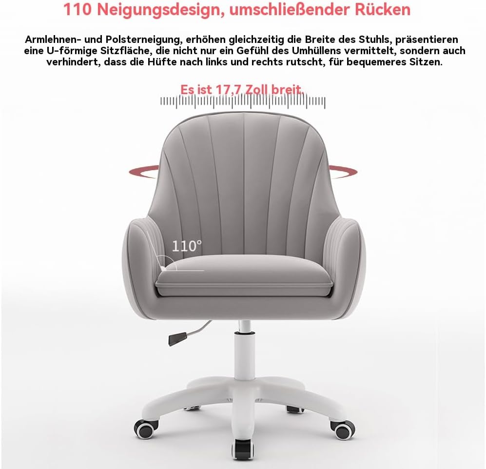 Bürostuhl Stuhl Computerstuhl mit mittelhoher Rückenlehne Gepolsterter moderner Computer-Arbeitsstuh