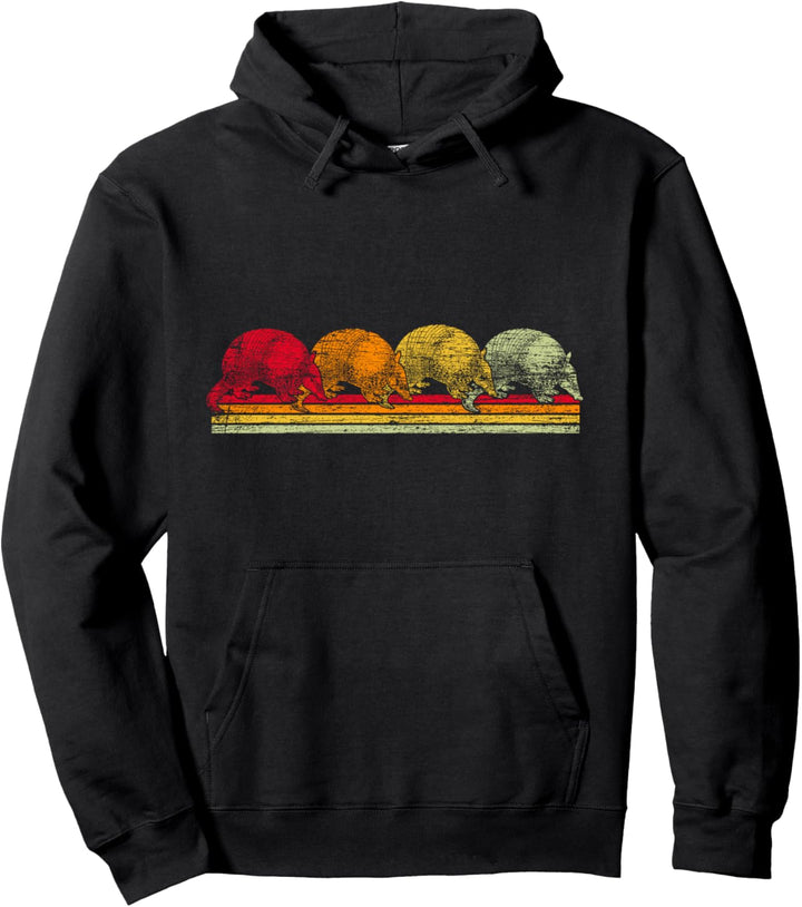 Retro Gürteltier Pullover Hoodie