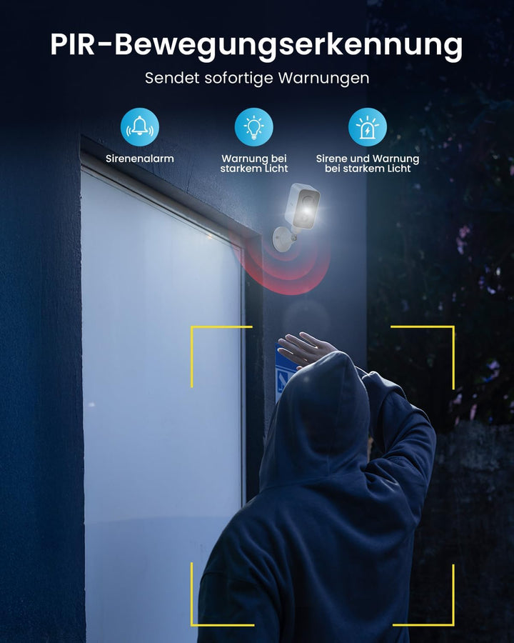 ieGeek 2K Überwachungskamera Aussen Akku mit Magnetische Montage, WLAN Kabellose Überwachungskamera