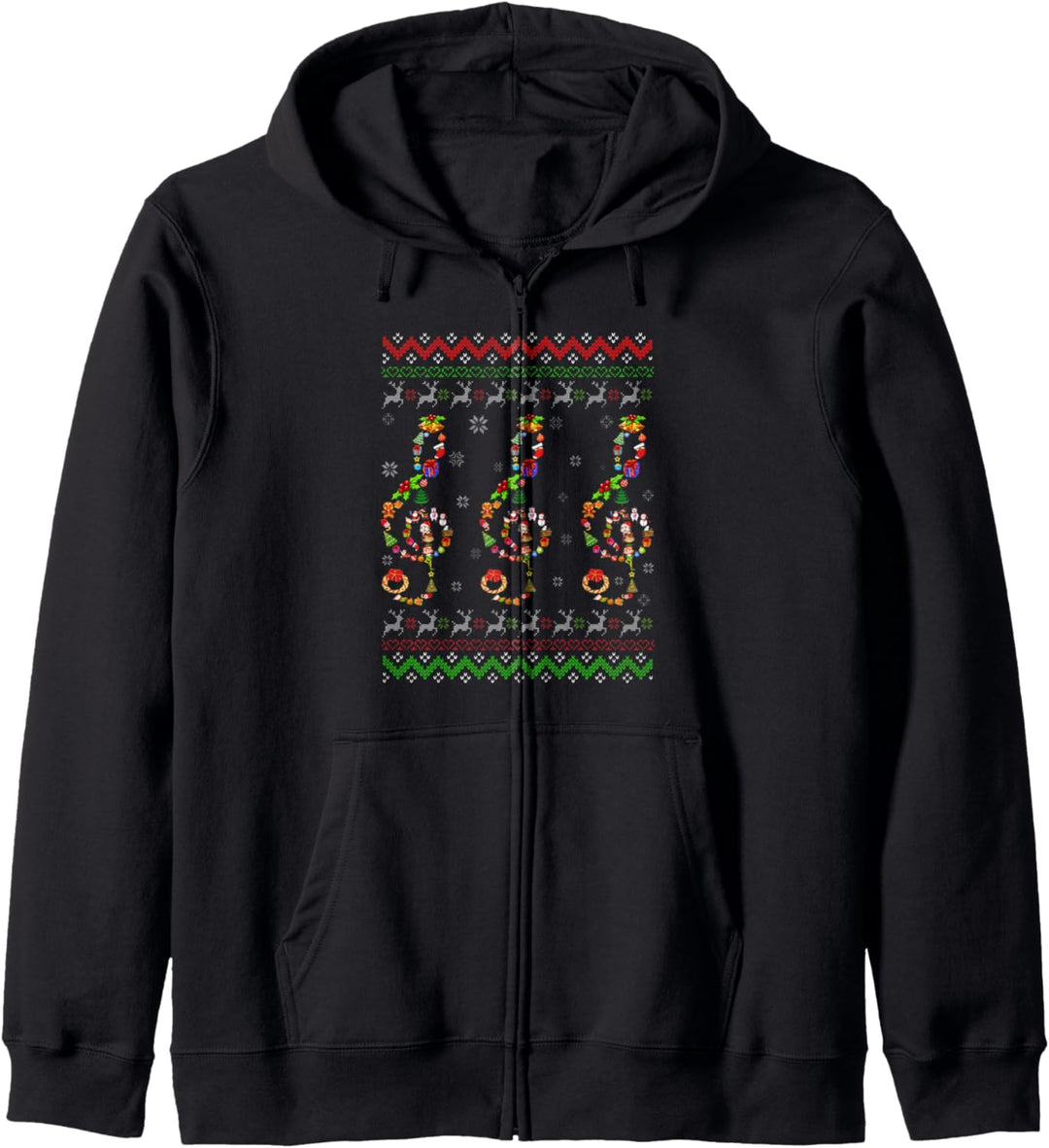 Musiknoten-Weihnachtspullover, Musik-Lehrer Kapuzenjacke