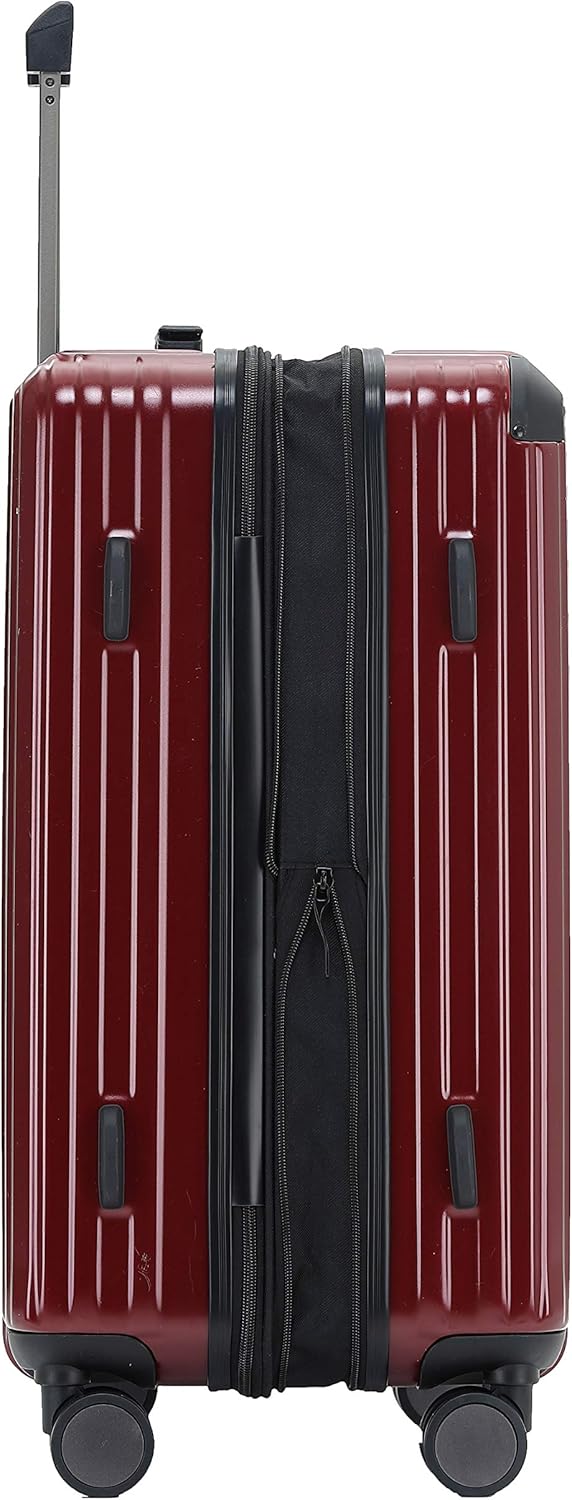 M816 TSA-Schloss Koffer Reisekoffer Trolley Kofferset Hardschale Boardcase (Weinrot, Mittler Koffer)
