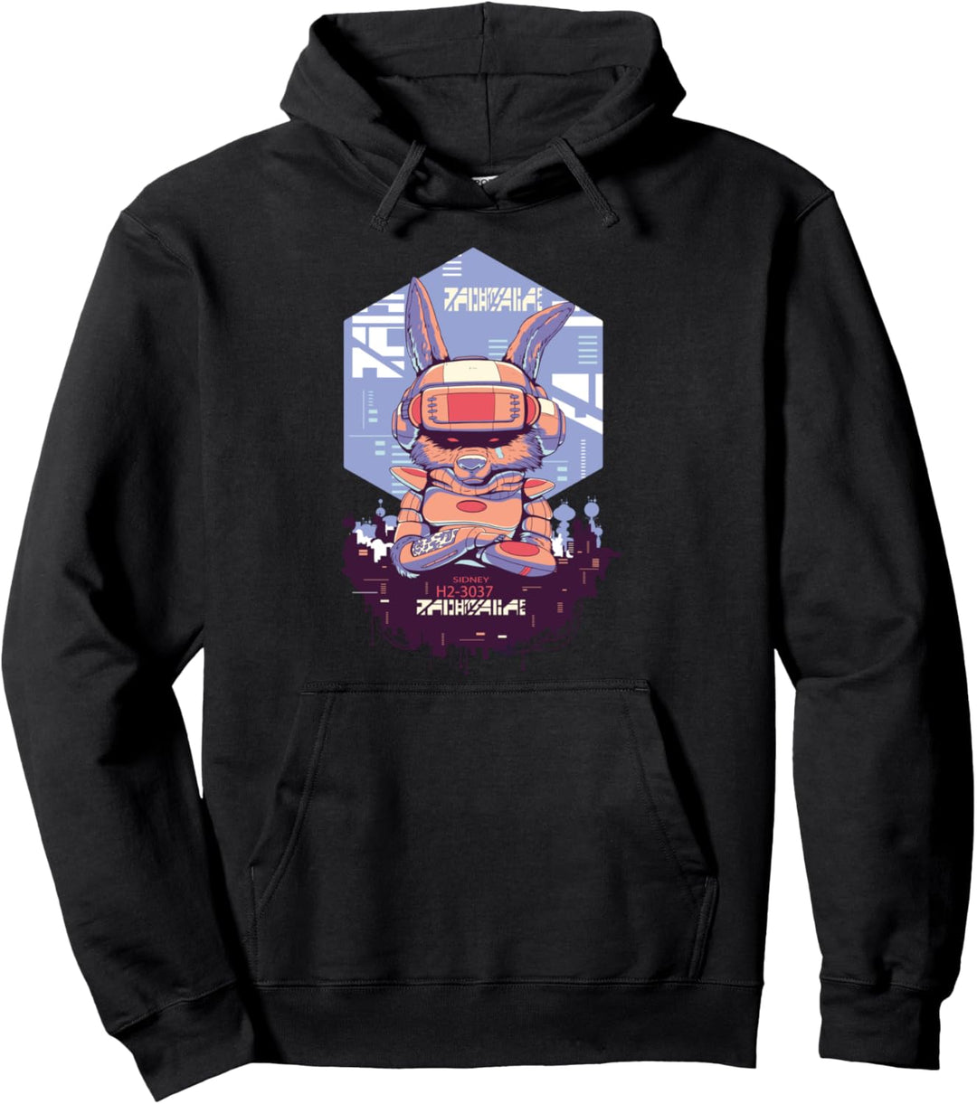 Cyberpunk Hase I Kawaii Cyberpunk Kaninchen Pullover Hoodie
