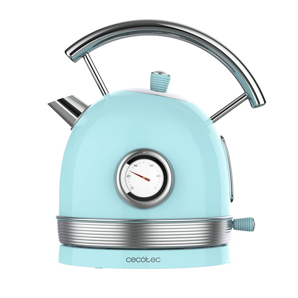 Cecotec Elektrischer Wasserkocher ThermoSense 420 Light Blue, 1, 8 Liter, 2200 W, Temperaturmessung,