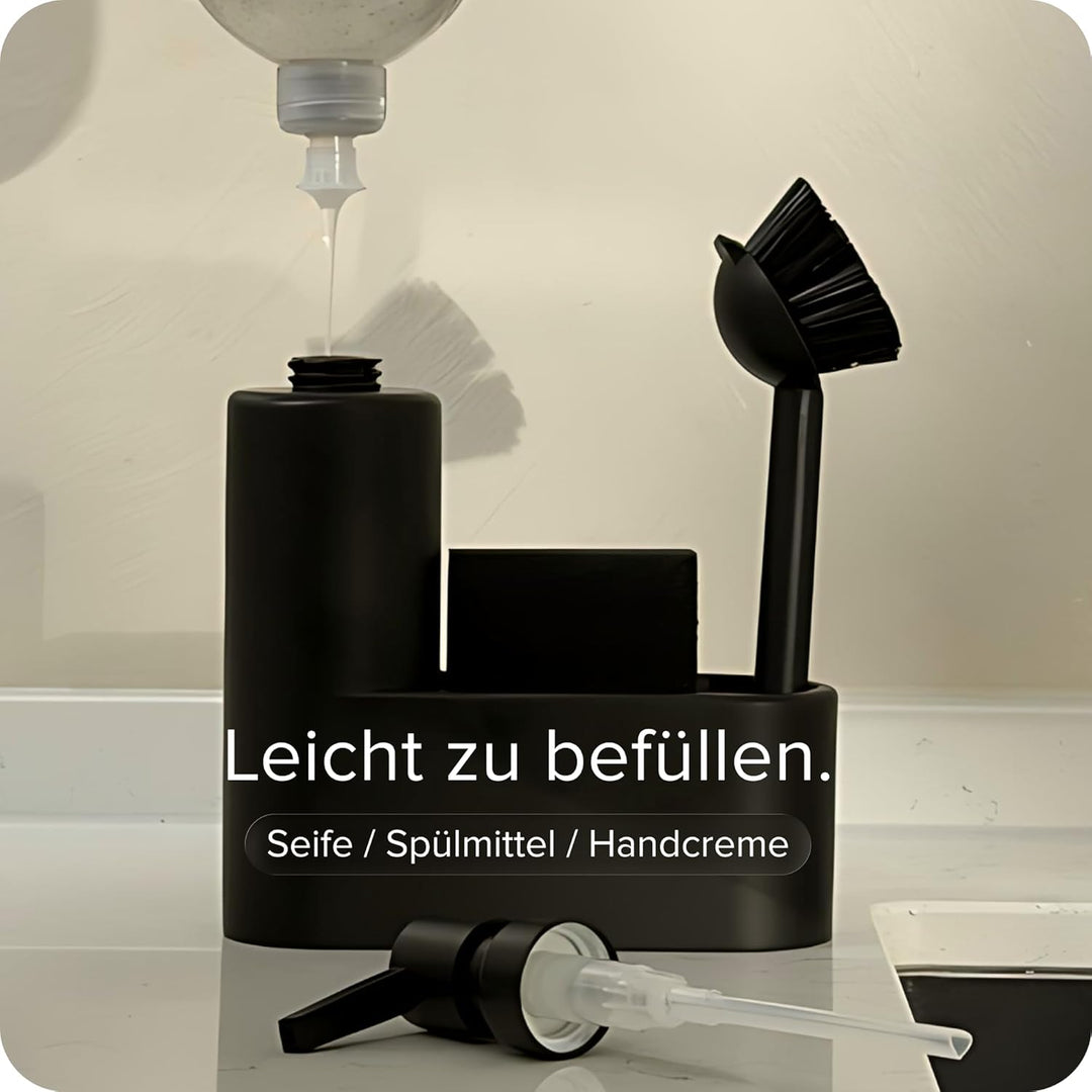 blackswedenhome. Design Spülbecken Organizer mit integriertem Spülmittelspender und Spülbürste und S