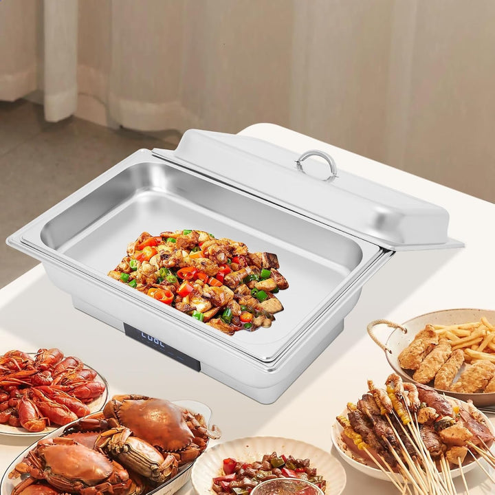 Elektrisches Buffetwärmer Speisenwärmer Chafing Dish Buffet Server Edelstahl Speisenwärmer mit Tempe