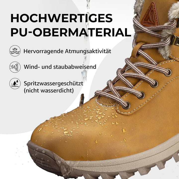 Mishansha Unisex Winterschuhe Warme Gefütterte Winterstiefel Wasserdicht Wanderschuhe Gr.36-48 43 EU