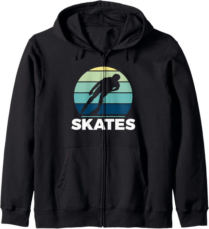 Retro Roller Skating Geschenk Vintage Skates Inline Skating Kapuzenjacke
