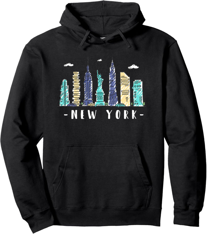 New York Skyline NYC NY City USA Amerika Souvenir Geschenk Pullover Hoodie
