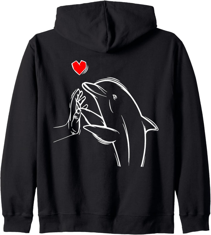 Delfin Damen Kinder Mädchen Delfine Kapuzenjacke