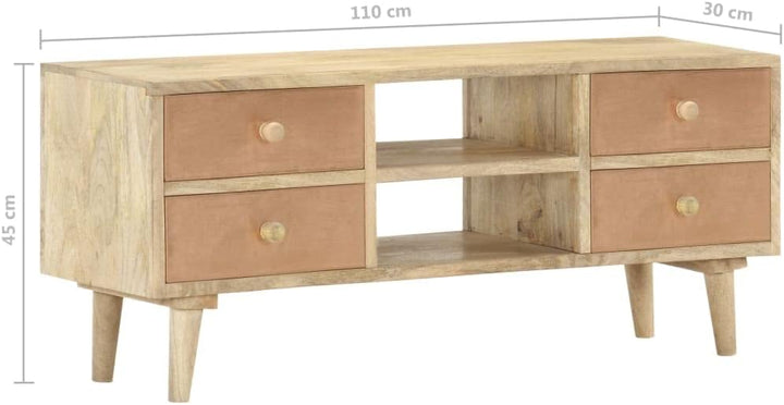 TV-Schrank 110×30×45 cm Mango Massivholz